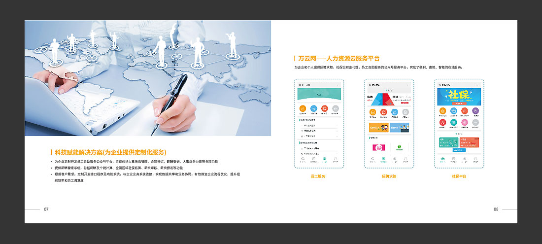 北京萬古人力資源公司宣傳冊，精裝畫冊設(shè)計-6